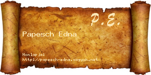 Papesch Edna névjegykártya